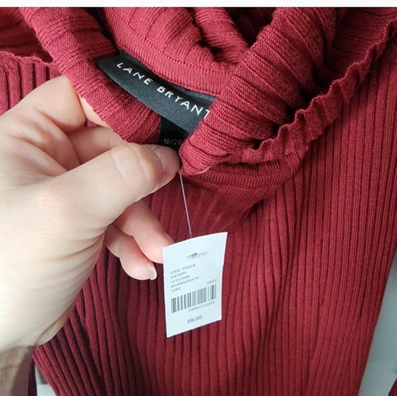 🍁🍂NWT LANE BRYANT OFF SHOULDER SWEATER 18/20 - Picture 5 of 5